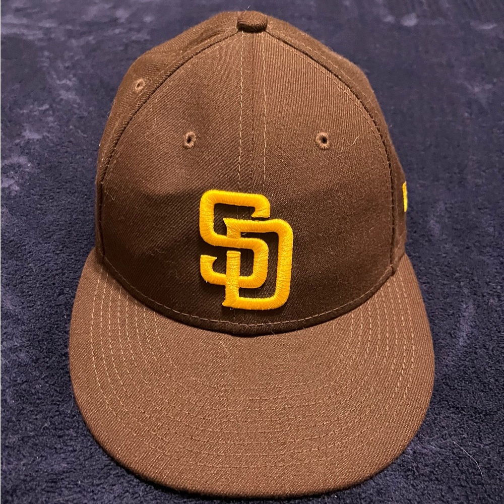 San Diego Padres New Era Fitted Cap Hat 7 3/8 59FIFTY Authentic On Field Cap